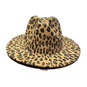 Leopard Print Fedora Hat